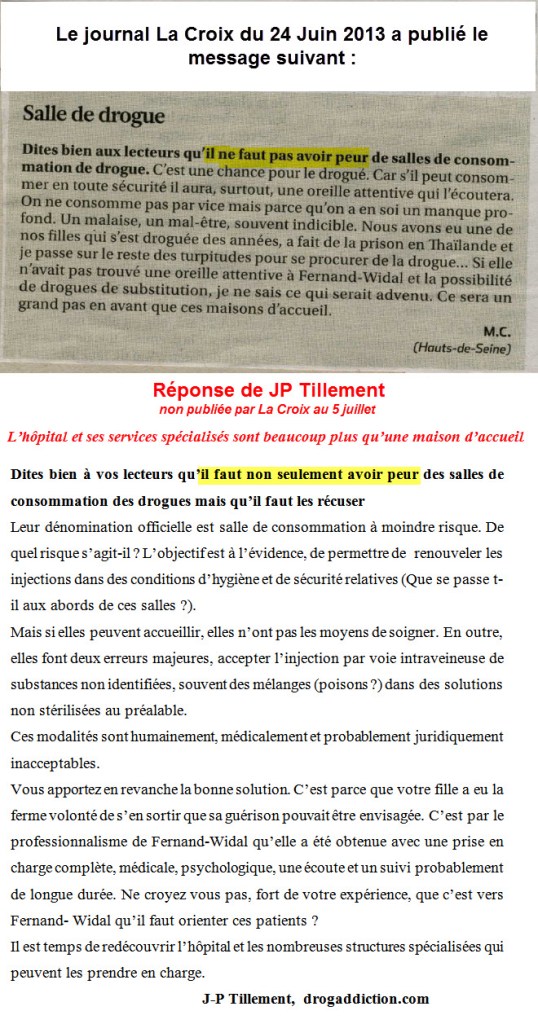 EDITORIAL salle de drogue ou maison d'accueil